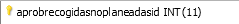 1. aprobrecogidasnoplaneadasid: identificador primario