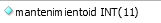 1.  mantenimientoid : identificador primario