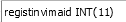 1. registinvimaid: identificador primario